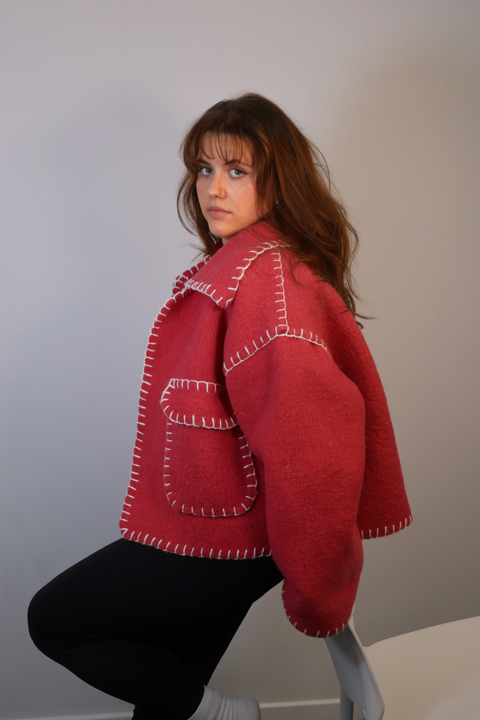 Slow coat - Raspberry 