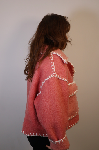 Slow coat - laine - white